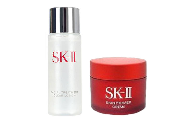 SK-II SK II Skincare Product Sample Sets Tightening Hydrating Clarifying Lotion 30ml+Essence Cream 15g
