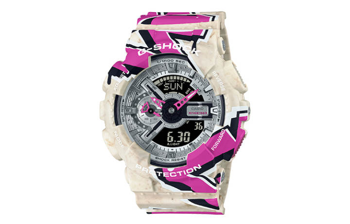 CASIO CASIO Men Liquid Crystal/Analog Dual Display Series 51.2mm Silver Watch GA-110SS-1APR