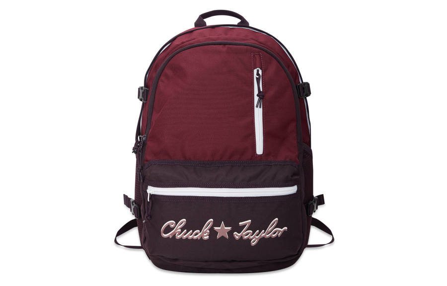 Converse Converse Straight Edge Polyester Laptop Bag Backpack Regular Unisex Rose Dark Red