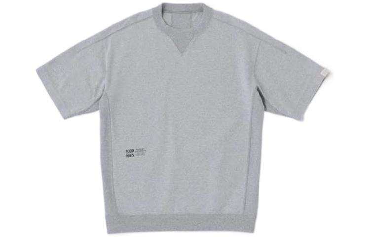 New Balance New Balance T Shirts Men's Gray Crew Neck Moderate Straight Fit