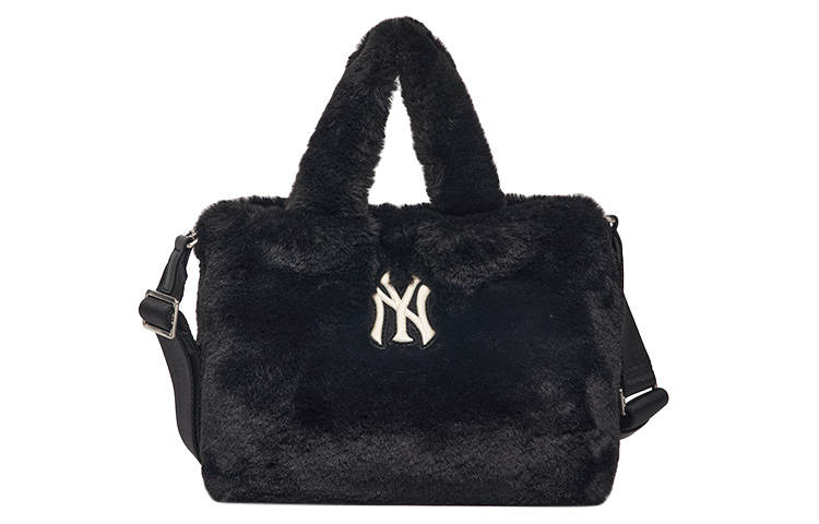 MLB Polyester Synthetic Leather Tote Bag, Shopping Bag, Shoulder Bag, Crossbody Bag, Handbag Regular Women's Black