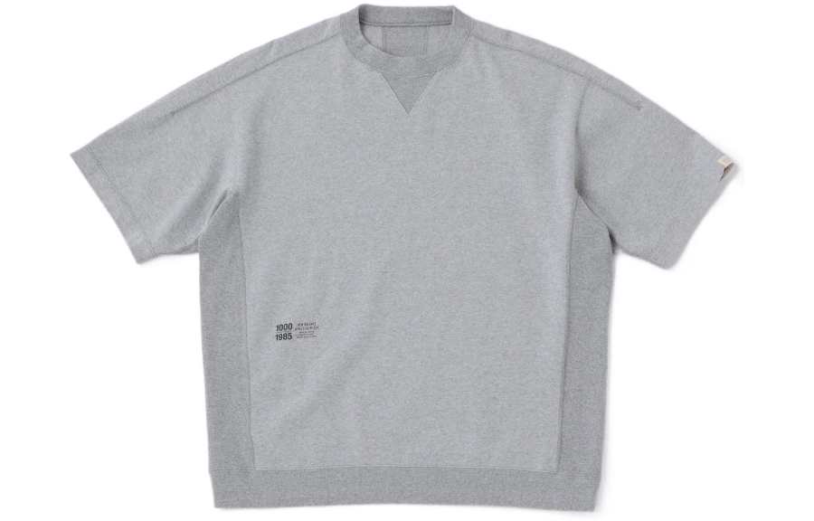 New Balance New Balance T Shirts Men's Gray Crew Neck Moderate Straight Fit