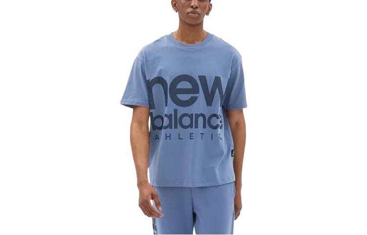 New Balance New Balance T Shirts Unisex Gray Purple Crew Neck Moderate Straight Fit