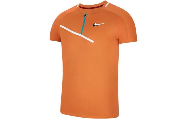 Nike Nike T Shirts Men's Orange Moderate Straight Fit