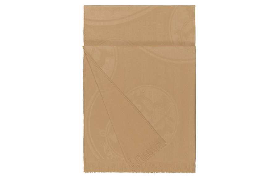 HERMES HERMES Knit Scarves Women's Beige