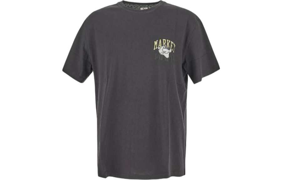 PUMA X Market Joint Series T Shirts Men's Gray Crew Neck Moderate Other