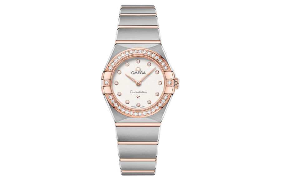 OMEGA Constellation Collection Zodiac Watch Quartz Movement 30m Waterproof Women's Watch White Dial