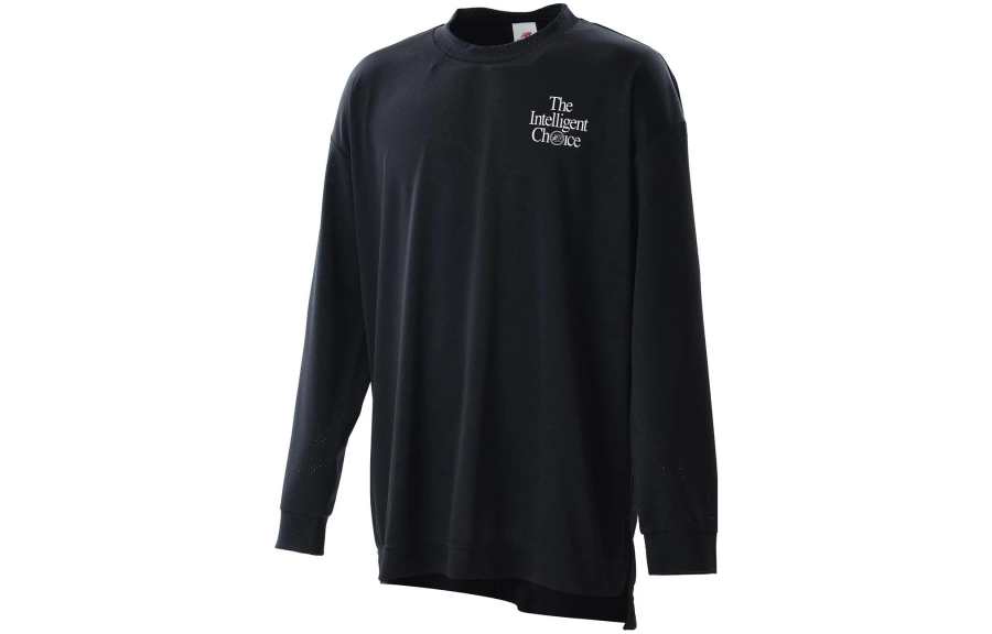 New Balance New Balance T Shirts Men's Black Crew Neck Moderate Straight Fit