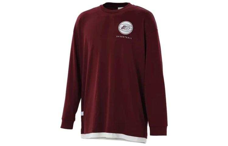 New Balance New Balance T Shirts Men's Red Crew Neck Moderate Straight Fit
