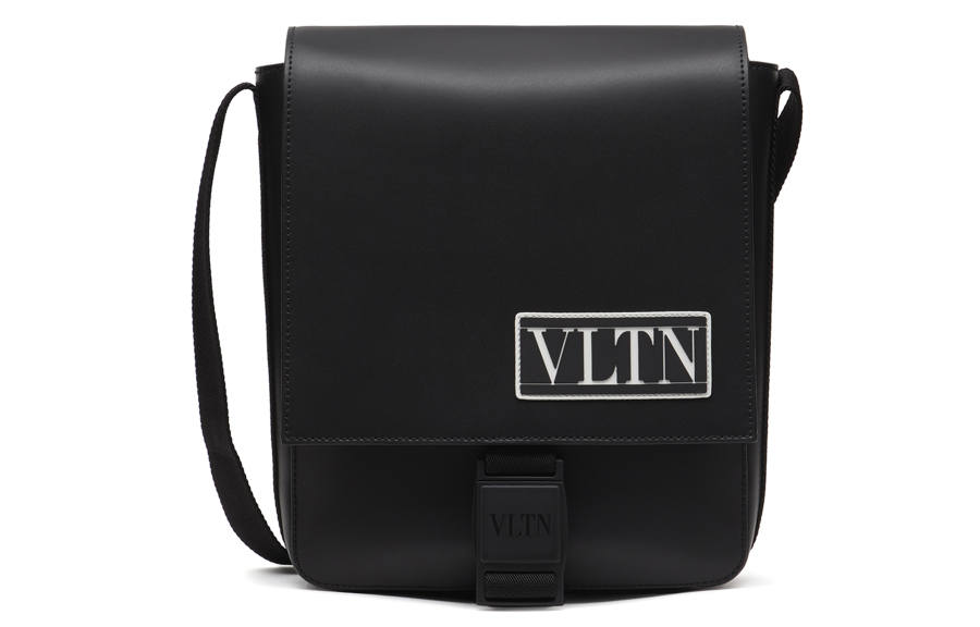 Valentino VLTN Calfskin Crossbody Bag, Shoulder Bag Men's Black