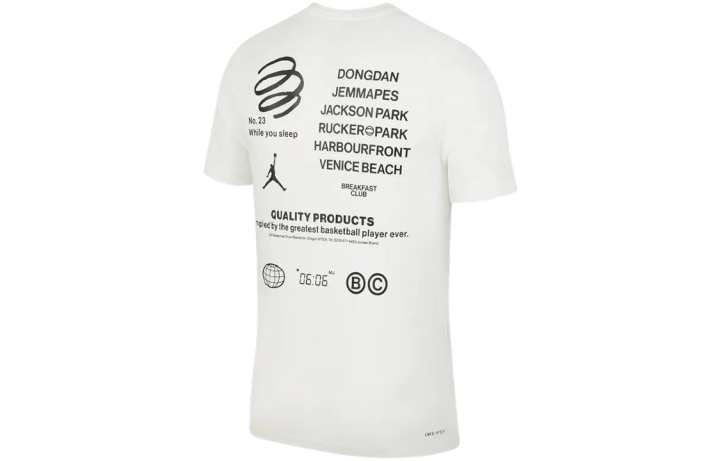 Jordan Jordan T Shirts Men's White Crew Neck Moderate Straight Fit