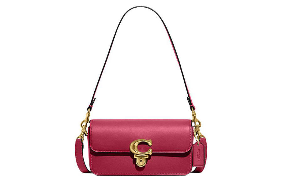 COACH Studio Cow Leather Portable Crossbody Bag, Shoulder Bag Women's Red