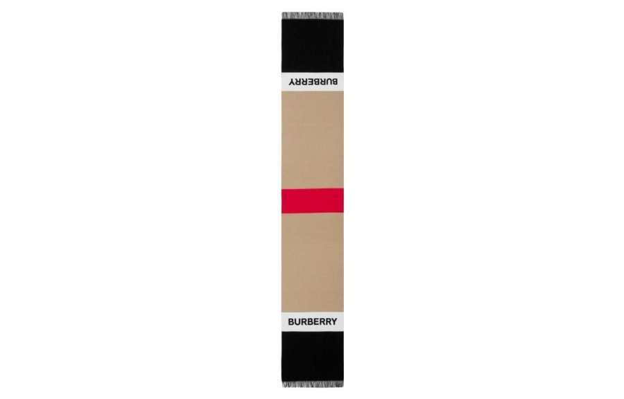Burberry 【Previous Season】logo-jacquard wool scarf