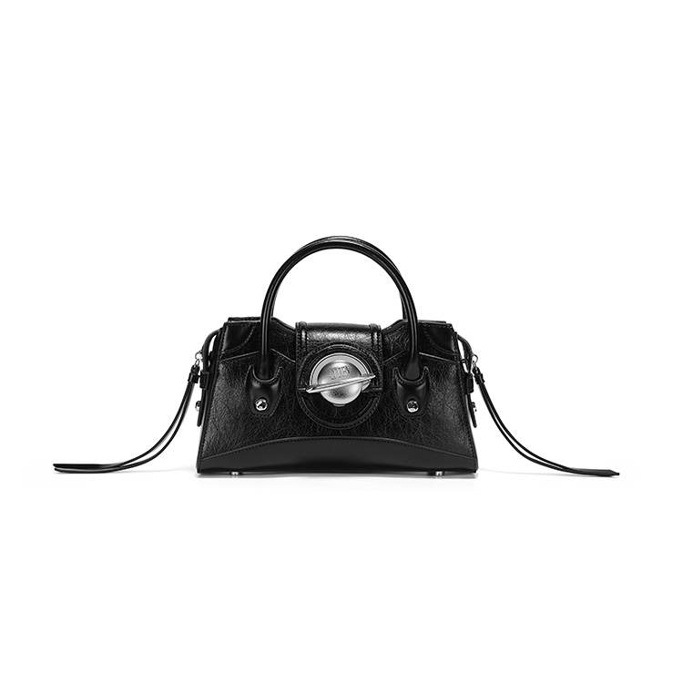 JELLYTOYBOY Cow Leather Galaxy Bag Handbag Large Unisex Black/Silver