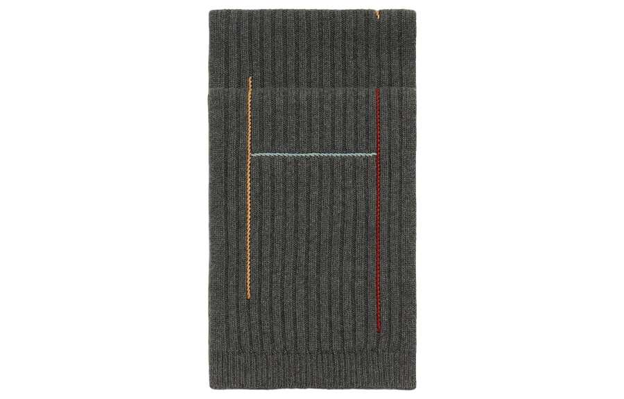 HERMES HERMES Knit Scarves Men's Gray