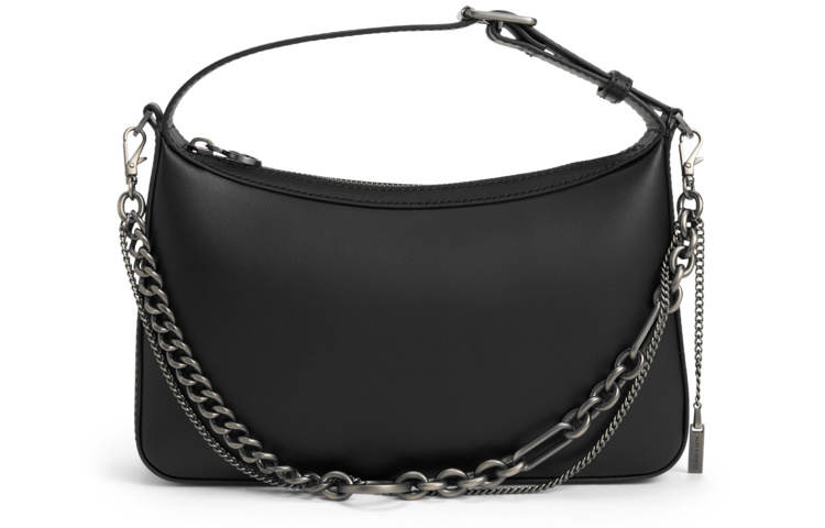 CHARLES&KEITH Both Collaboration Zip Closure Cow Leather Small Square Bag, Shoulder Bag, Crossbody Bag Women's
