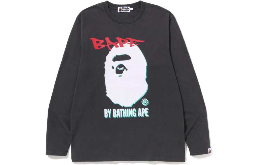 A BATHING APE Bape Double Print L/S Tee