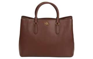 LAUREN RALPH LAUREN Full Grain Cow Leather Handbag, Shoulder Bag Regular Women's Brown