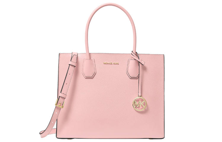 MICHAEL KORS Split Cow Leather Shoulder Bag, Handbag Large Women's Nude Pink