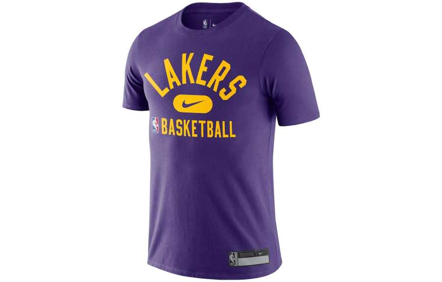 Nike Nike T Shirts Men's Purple Crew Neck Moderate Straight Fit