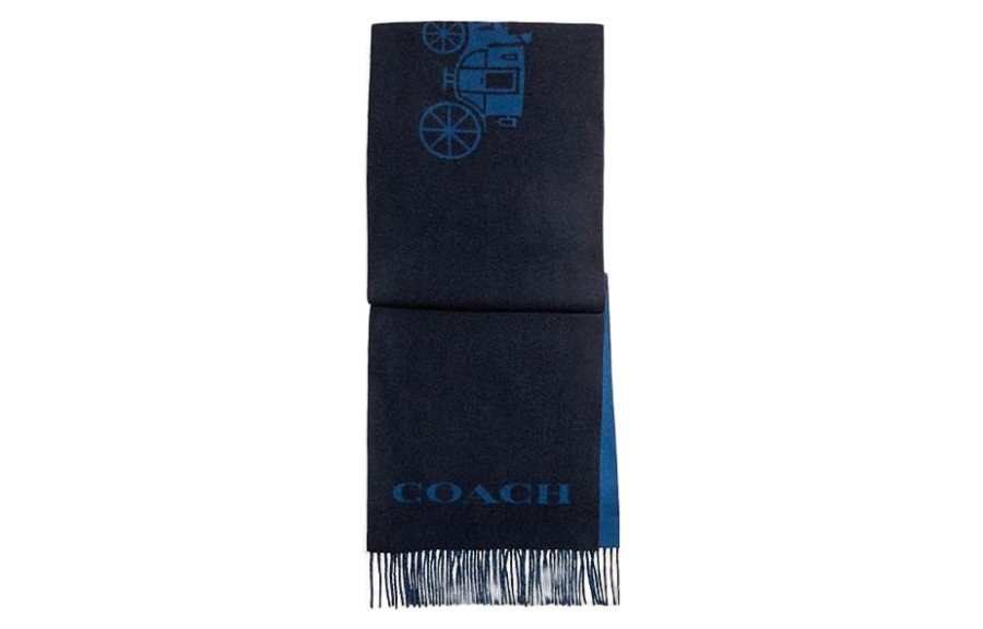 COACH COACH Knit Scarves Unisex Blue