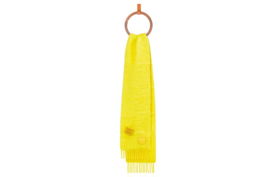 LOEWE LOEWE Wool Knit Scarves Women's Yellow