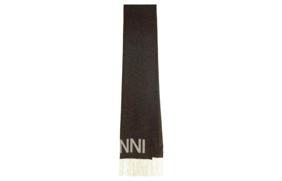 GANNI Knit Scarves Women's Brown