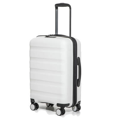 JOLLYING PP Leather Trunk Travel Suitcase Luggage Carry on Case Luggage Unisex Ore White