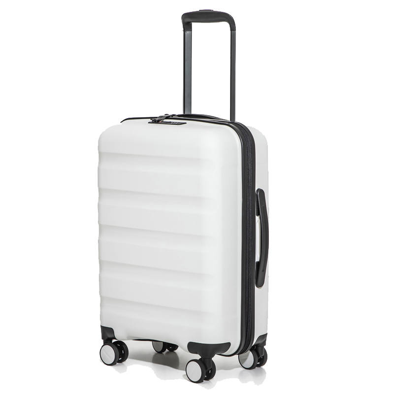 JOLLYING PP Leather Trunk Travel Suitcase Luggage Carry on Case Luggage Unisex Ore White