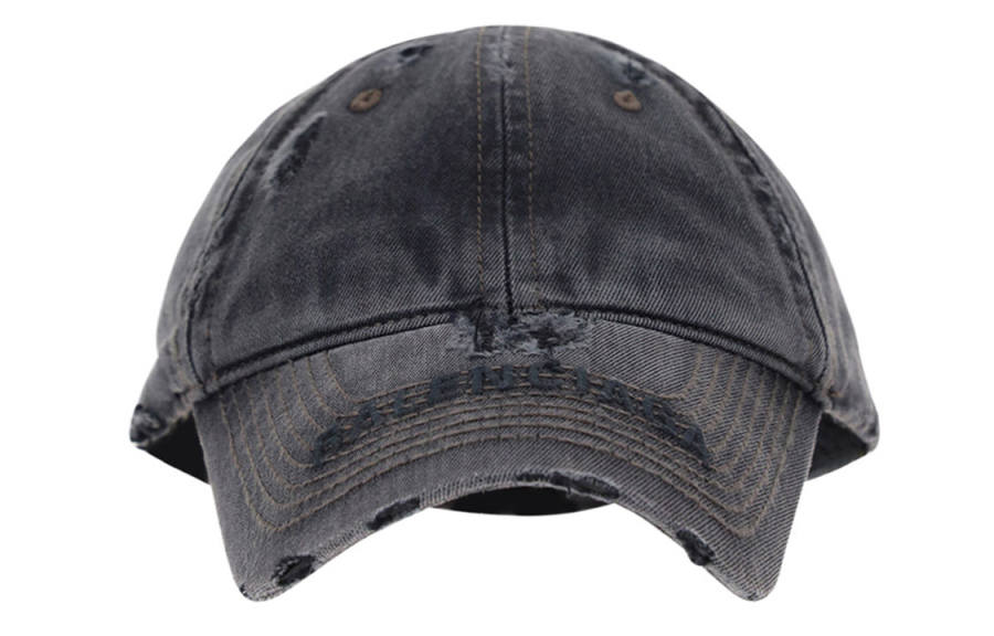 Balenciaga Balenciaga Distressed Denim Cap