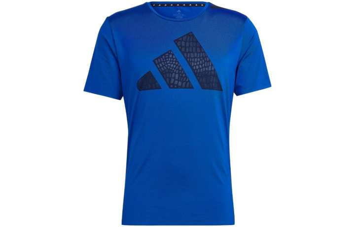 Adidas Adidas T Shirts Men's Blue Crew Neck Moderate Straight Fit