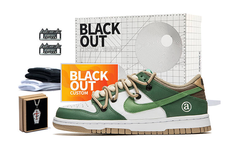Nike Nike Dunk Leather Slip Resistant, Abrasion Resistant, Lightweight Low top Skateboard Shoes GS Green