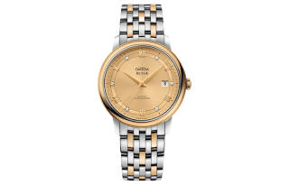 OMEGA Disc Fly Collection Elegant Automatic Mechanical Movement Unisex Watch Yellow Watch Dial