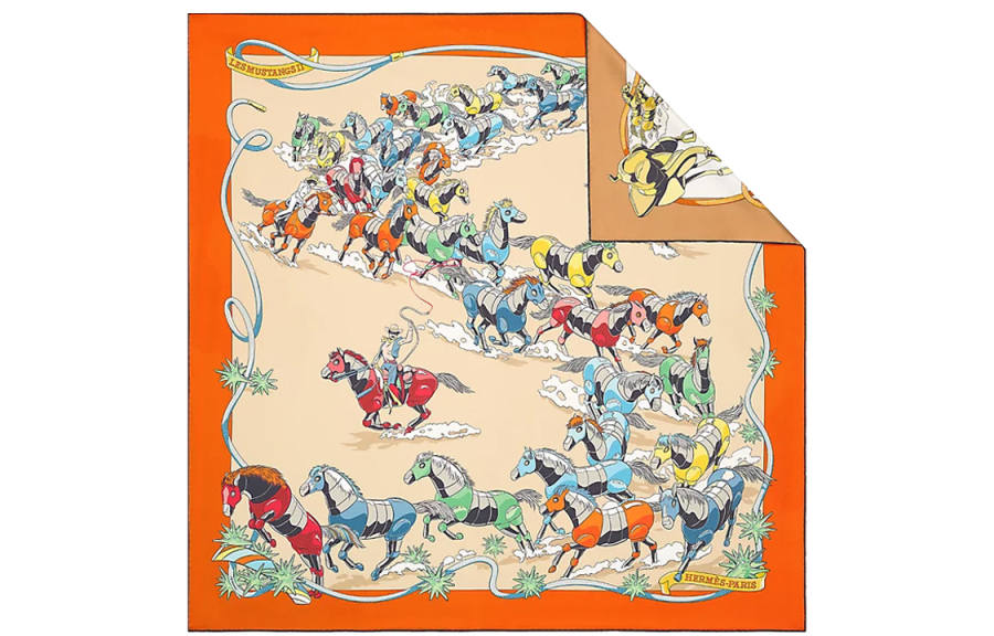 HERMES HERMES Silk Silk Scarves Women's