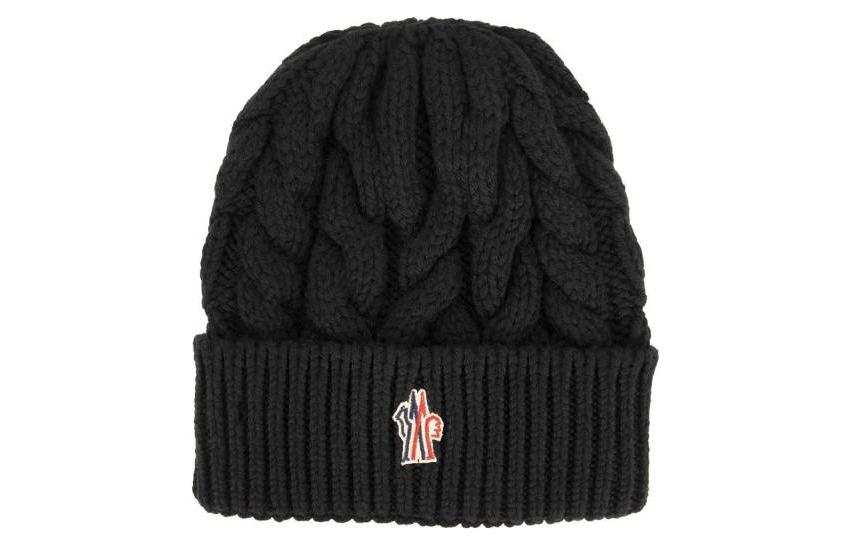 Moncler Moncler logo patch wool beanie