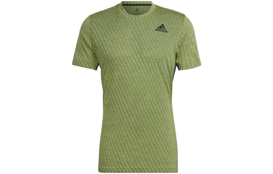 Adidas Adidas T Shirts Men's Beam Yellow Crew Neck Moderate Straight Fit