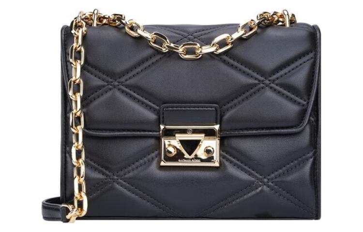 MICHAEL KORS Cow Leather Shoulder Bag, Crossbody Bag Medium Women's Black