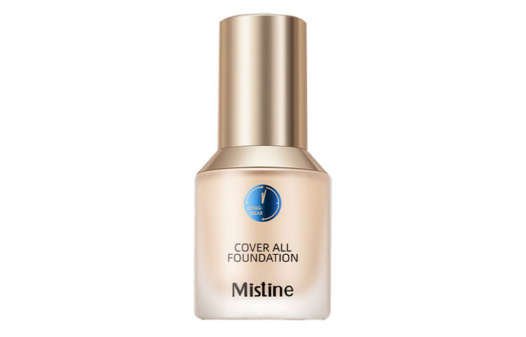 Mistine Mistine Blue Shield Liquid Foundation Oil Control Natural Long Lasting Matte Finish Concealing Fine And Smooth