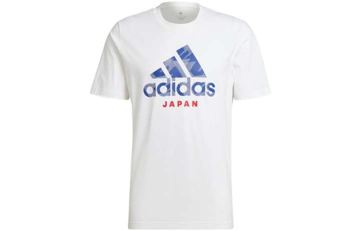 Adidas Adidas T Shirts Men's White Crew Neck Moderate Straight Fit