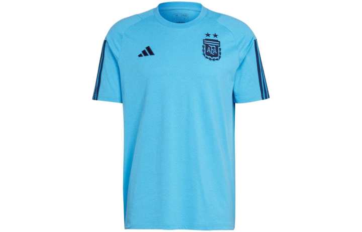 Adidas Adidas T Shirts Men's Blue Crew Neck Moderate Straight Fit