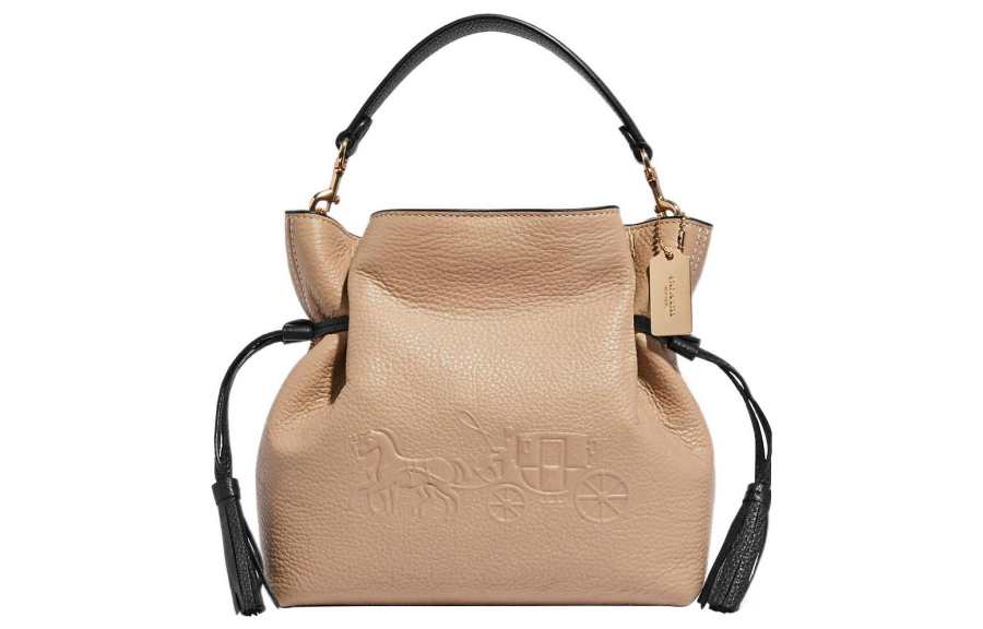 COACH Andy Cow Leather Handbag, Shoulder Bag, Crossbody Bag Medium Women's Taupe
