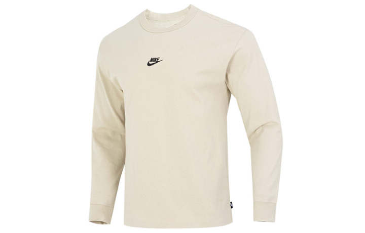 Nike Nike T Shirts Men's Khaki Crew Neck Moderate Straight Fit