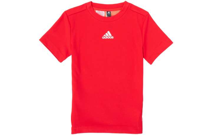 Adidas Adidas T Shirts Men's Red Crew Neck Moderate Straight Fit
