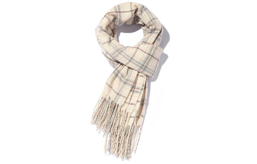 Clect Clect Polyester Knit Scarves Women's Cream Pink