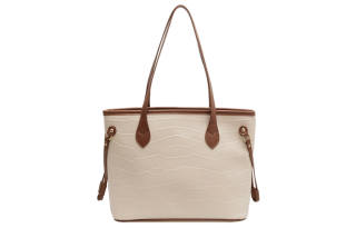 JANE KLAIN Pu Tote Bag, Shopping Bag, Shoulder Bag Regular Women's Ecru