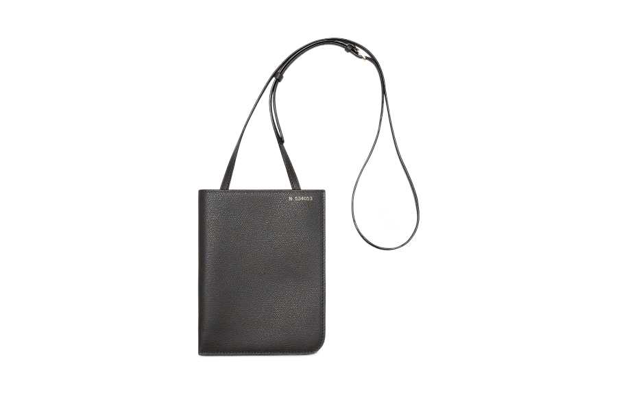 Valextra Calfskin Shoulder Bag, Crossbody Bag, Card Holder Women's Smoky London Gray