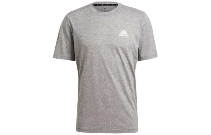 Adidas Adidas T Shirts Men's Gray Crew Neck Moderate Straight Fit