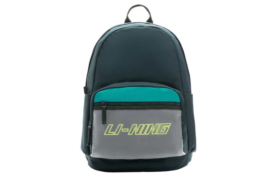 Li-Ning Li Ning Sports Life Collection Fabric Sports Backpack Regular Unisex Green