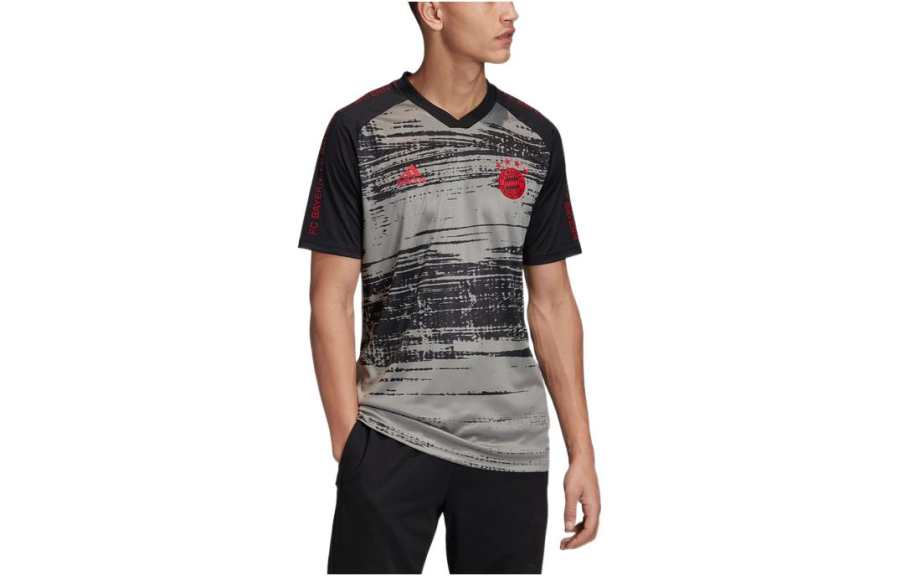 Adidas Adidas T Shirts Men's Gray V Neck Moderate Straight Fit