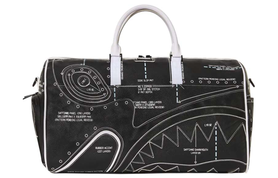 SPRAYGROUND PVC Travel Bag, Shoulder Bag, Handbag Medium Unisex Black
